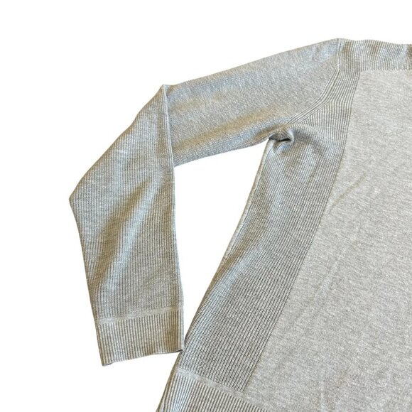 Ted Baker London Grey Pullover Sweater Stretch Ribbed Trim Crew Neck Size Large - Picture 3 of 12